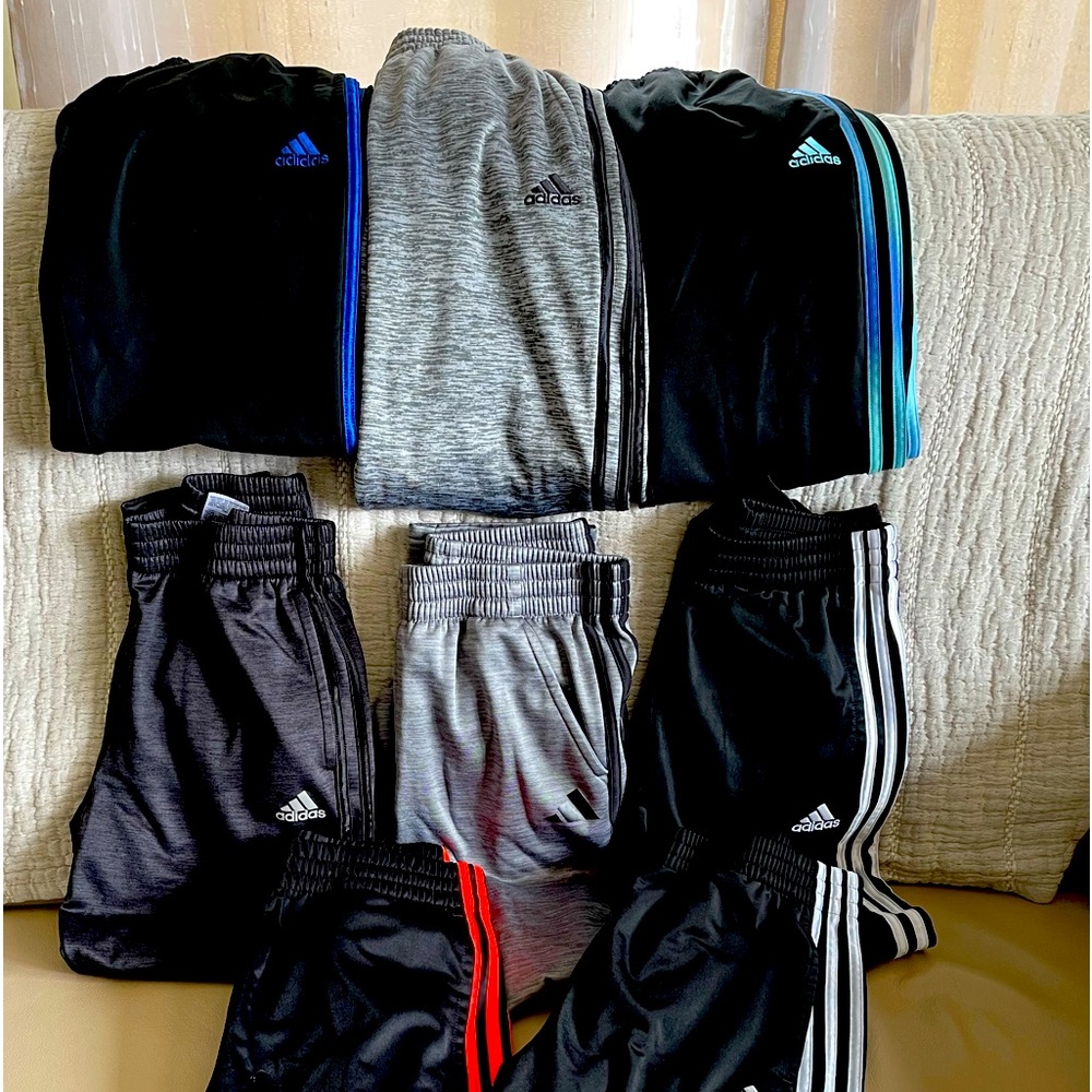 Adidas athletic pants 8 pairs